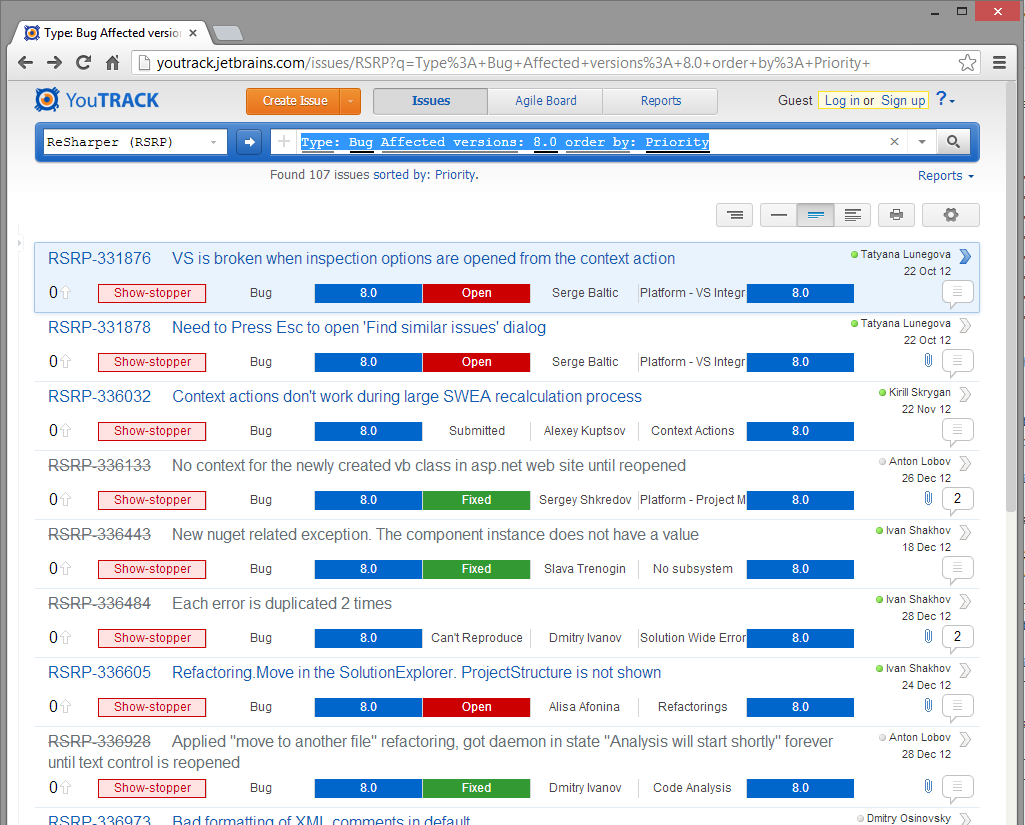 Create custom reports from YouTrack using Node.js