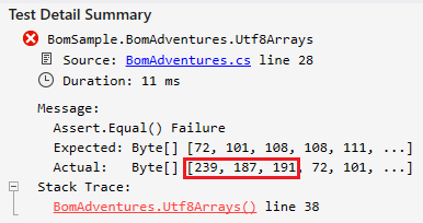 UTF-8 BOM adventures in C#